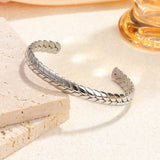 Gold-Plated Stainless Steel Plant Charm Bracelet for Women – Elegant Mood Tracker Jewelry