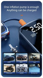 Portable Wireless Car Air Pump with Digital Display & Multi-Mode Inflation