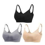 3-Piece Wire-Free Nursing Bra Set – Comfortable Maternity Bra for Breastfeeding Moms