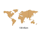 Cork World Map Wall Sticker – DIY Travel Message Board for Home & Office Décor