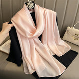 Elegant Silk Scarf – Luxury Solid Color Shawl & Pashmina for Women