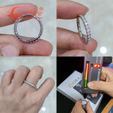 2mm Moissanite Eternity Band - 925 Sterling Silver Wedding Ring for Women