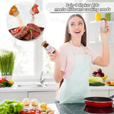 13 tarros de especias de vidrio de 4 oz: recipientes para condimentos con tapa de bambú para almacenamiento en estantes de especias