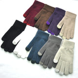 New Winter Thicken Warm Gloves For Men Women Students Knitted Three Finger Touch Screen Mittens Outdoor Cycling Skiing Gloves