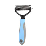 Dual-Sided Pet Deshedding Brush - Stainless Steel Dog & Cat Grooming Tool for All Coat Types