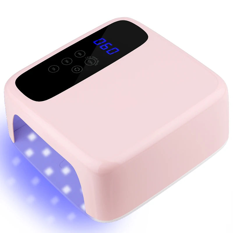 72W Professional UV LED Nail Lamp for Gel Polish with Auto Sensor & 4 Timer Settings
