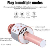Wireless Karaoke Microphone with Bluetooth Speaker – Handheld USB Mic for Singing & Recording