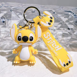 Lilo & Stitch Angel Stitch Keychain - Cute Anime Car Keyring & Gift