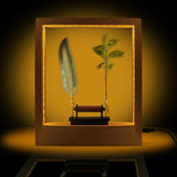 Slow Motion Optical Illusion Photo Frame – Pine Wood Display for Real-Time Motion Effects