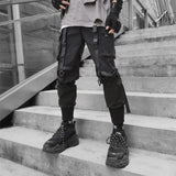 Men’s Hip Hop Pencil Pants with Elastic Waist – Comfortable Full-Length Ankle-Length Cotton Blend Casual Pants
