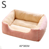 Cama de felpa para gatos: acogedora cesta con cojines para gatitos y mascotas pequeñas
