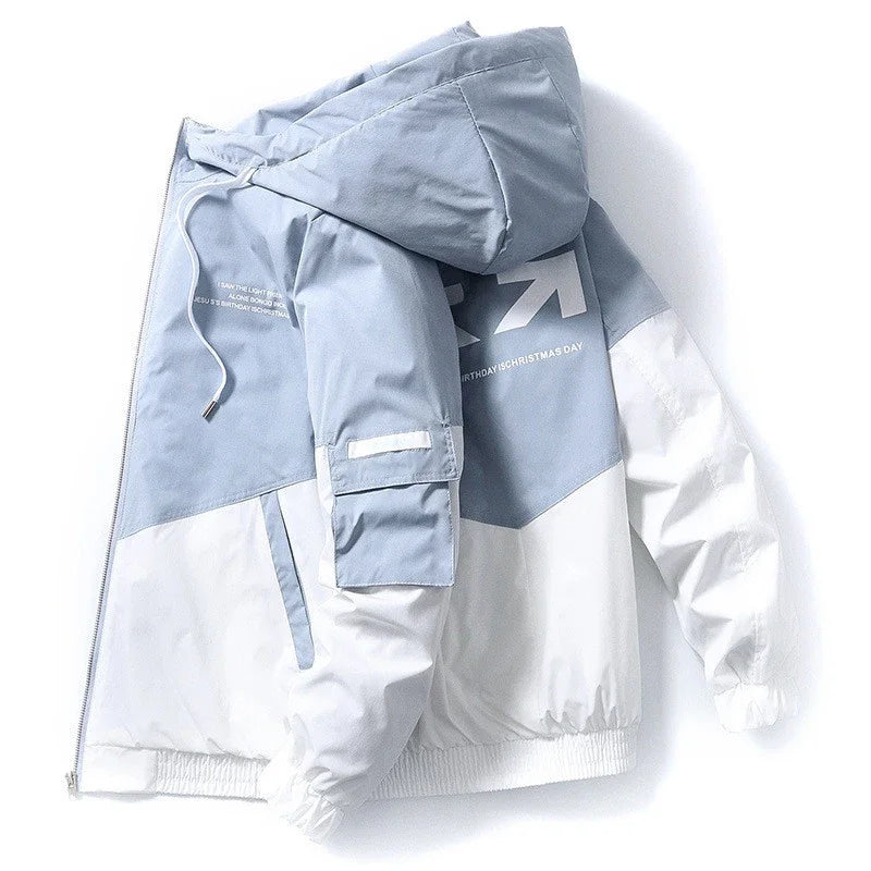 Men's High Street Pilot Jacket – Printed Windproof Cargo Coat