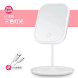 Adjustable LED Vanity Mirror with 3-Color Lighting – Touch Control Makeup Mirror with Charging