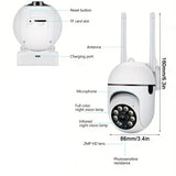 1080P Wireless Security Camera with 360° Intercom & Night Vision