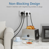 6-in-1 Wall Socket Extender with Switch – 3 Outlets & 3 USB Ports for Home & Travel