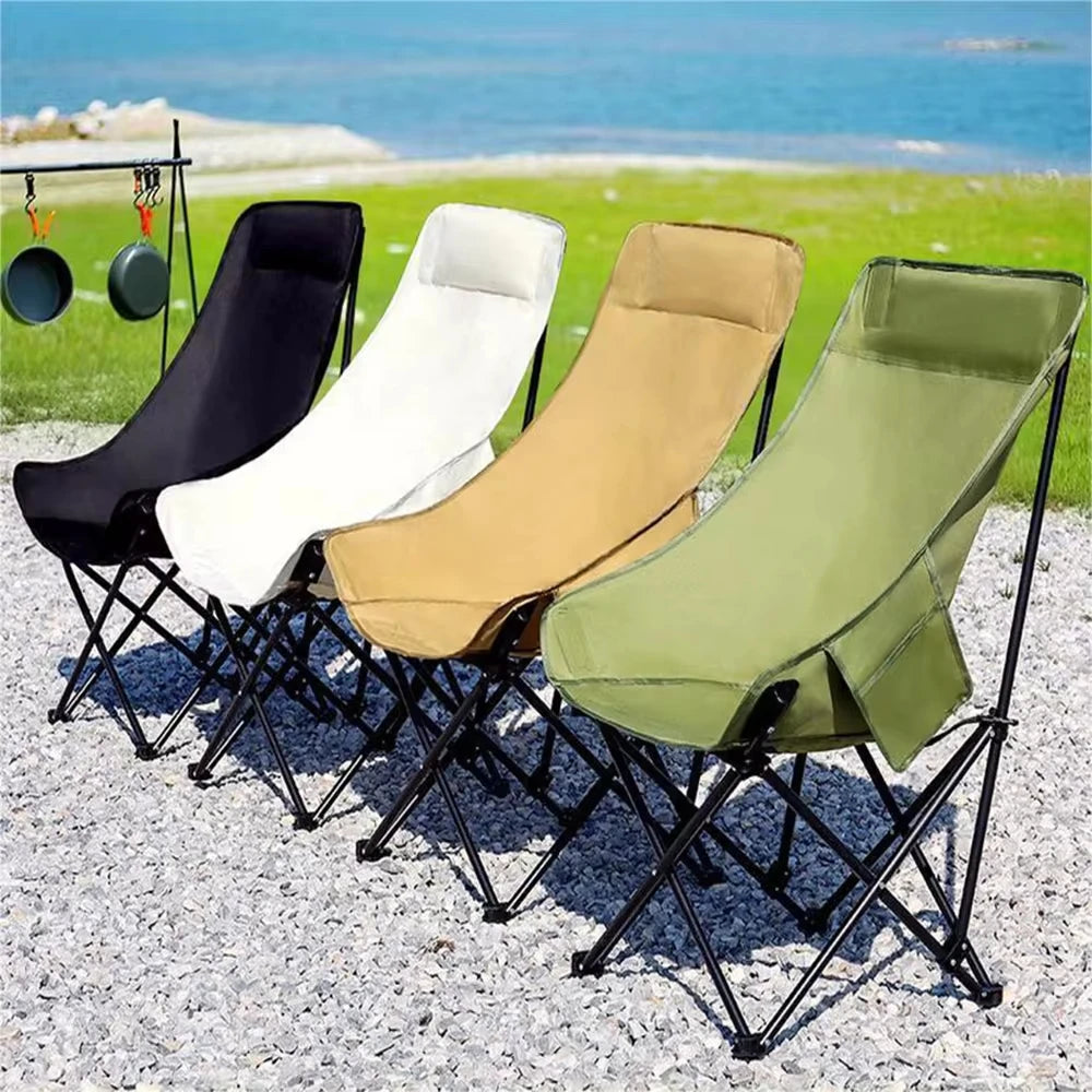 Heavy-Duty Folding Camping Chair – Portable, Cushioned Outdoor Seat for Beach, Hiking & Fishing