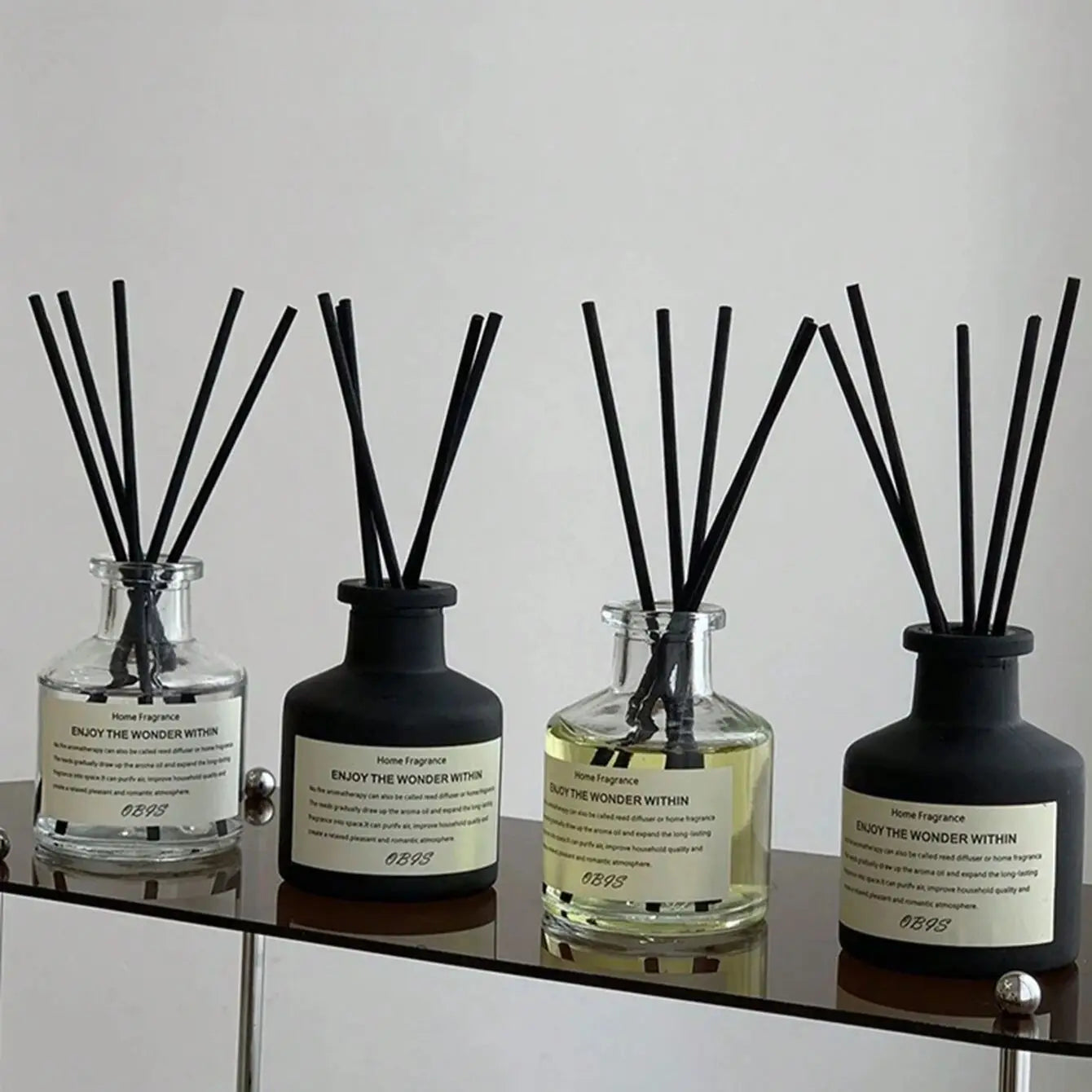 Aromatherapy Air Freshener with Essential Oil & Diffuser Sticks – 50ml Odor Eliminator