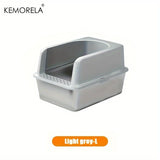 XL Stainless Steel Cat Litter Box with Lid – High Sides, Odor-Resistant, for Large & Small Cats