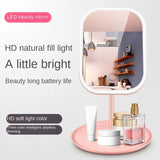 Adjustable LED Vanity Mirror with 3-Color Lighting – Touch Control Makeup Mirror with Charging