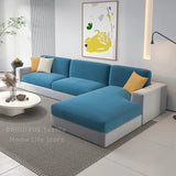 Plush Velvet Sofa Slipcover – Stretch Anti-Slip Cover for Sectional & Loveseats
