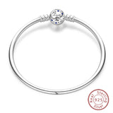 925 Sterling Silver Charm Bracelet for Women – Heart, Star, Moon & More