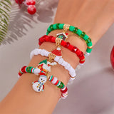 Pulsera de abalorios de resina y aleación de colores: joyería de moda unisex de moda