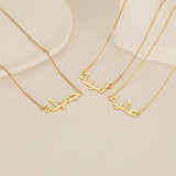 Personalized Stainless Steel Letter Necklace – Custom Engraved Pendant