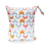[Sigzagor] Bolsa seca y húmeda con dos cremalleras para pañales de bebé, impermeable, reutilizable, 36 cm x 29 cm