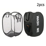 Foldable Large Capacity Mesh Laundry Basket – Portable & Breathable Clothes Hamper