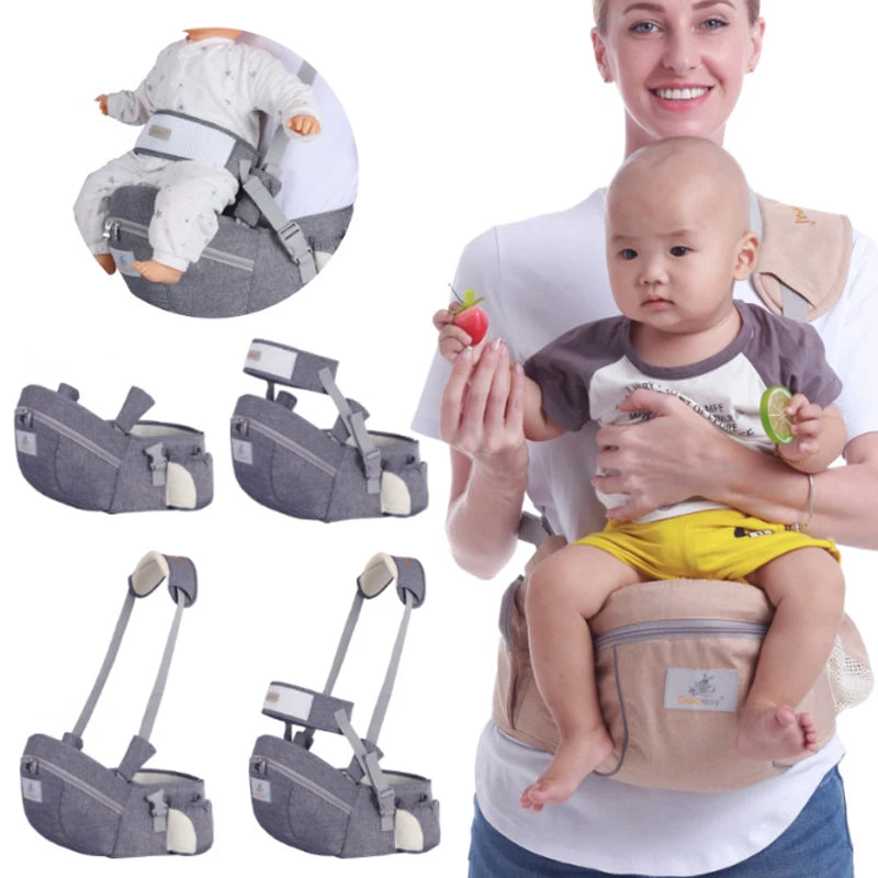 Portabebés ergonómico: cómodo taburete con asiento para la cadera para bebés y niños pequeños