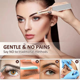 2-in-1 Rechargeable Nose, Ear, and Eyebrow Hair Trimmer with LED Light