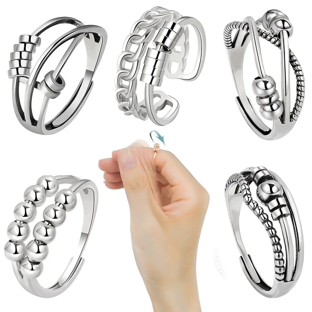 Trendy Geometric Spinner Ring for Women – Fashion Statement Cocktail Jewelry