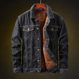 Men’s Thick Winter Denim Jacket – Warm Casual Outerwear for Cold Weather