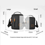 Men’s Oxford Crossbody Bag – Fashionable Box-Style Shoulder Bag with Zipper Closure