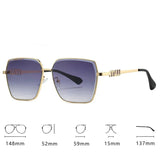 2025 Luxury Designer Sunglasses – Oversized Square Frame with UV400 Protection & Mirror Finish Lenses