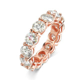 Rose Gold Moissanite Wedding Ring - 925 Sterling Silver D Color VVS1 Clarity
