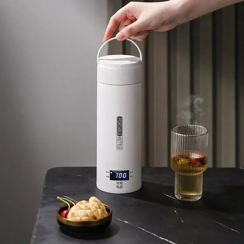 Portable Electric Travel Kettle – 500ml Quick Boiling Bottle with Temperature Control