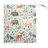 [Sigzagor] Bolsa seca y húmeda con dos cremalleras para pañales de bebé, impermeable, reutilizable, 36 cm x 29 cm