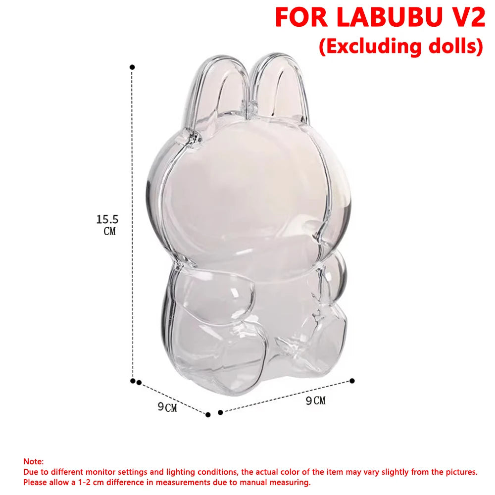 Protective Transparent Storage Case for Labubu Dolls