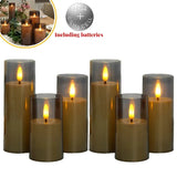 Velas LED sin llama: velas de acrílico parpadeantes para decoración del hogar y eventos
