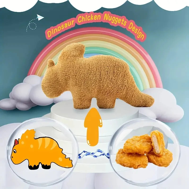 47cm Dino Nugget Plush Pillow - Soft Stuffed Dinosaur Sensory Toy for Kids
