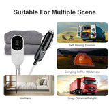 12V Electric Heated Blanket for Car, SUV & RV – Plush Travel Body Warmer with Thermostat