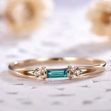 Elegant Green Rhinestone Bridal Ring – Trendy Wedding & Party Jewelry