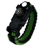 Waterproof LED Paracord Survival Bracelet – 550lb Emergency Cord with Whistle & Light
