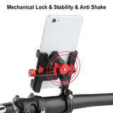Universal Aluminum Bicycle Phone Holder – Adjustable, Anti-Shake, Easy Install for iPhone & Samsung