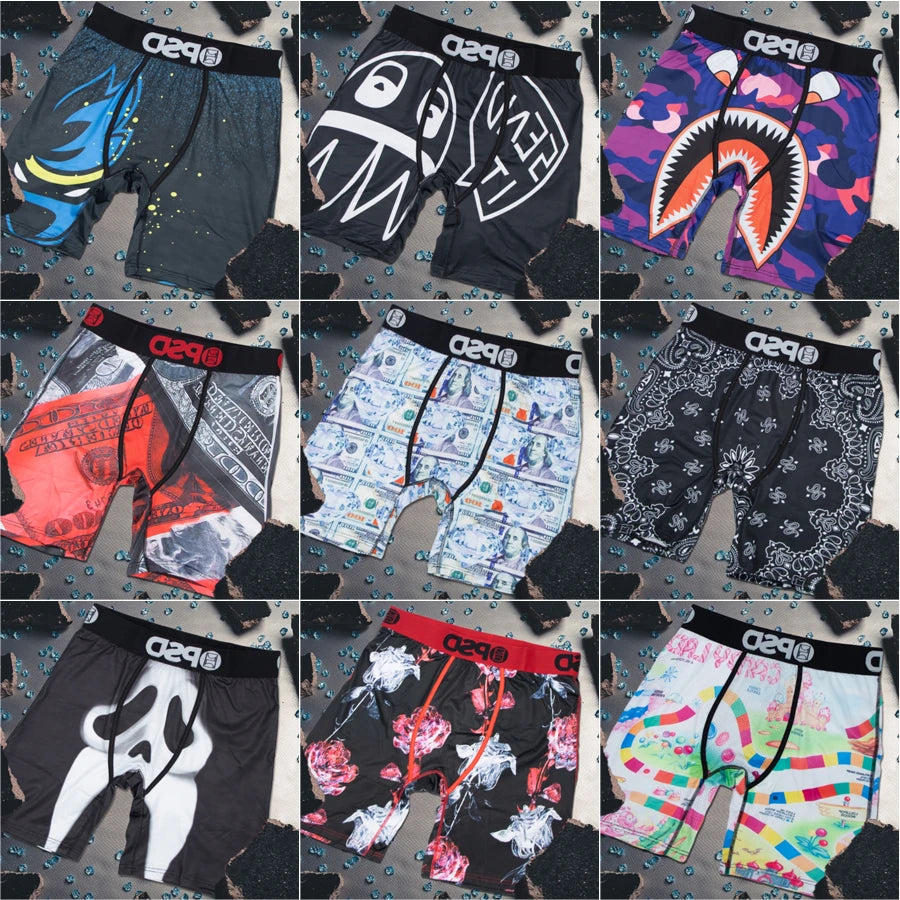 Breathable Men's Boxer Underwear – Printed Boxershorts, Briefs, and Trunks in Plus Size