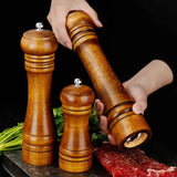 Classic Oak Wood Pepper & Spice Grinder Set – Adjustable Ceramic Grinding Mills