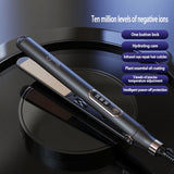 2-in-1 Ceramic Hair Straightener & Curler - Dual Voltage Styling Tool with 3 Heat Settings