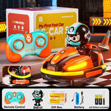 RC Battle Bumper Cars for Kids - Interactive Catapult Toy with Lights & Music