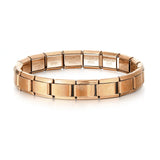 Pulseras con dijes italianos DIY Cadena básica Brazalete de acero inoxidable Módulos ensamblados versátiles Regalo ideal 9 mm Universal Dropshipping